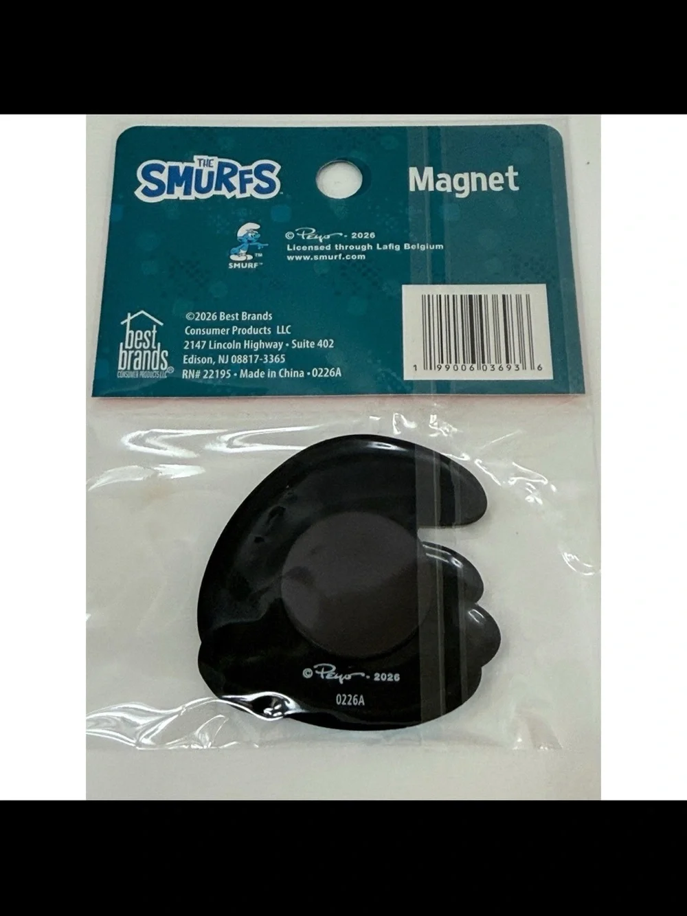 Disney The Smurfs Blue and White Smurf Head Magnet